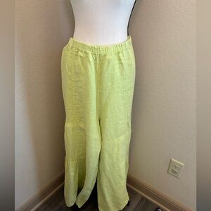 Match Point Lime green linen pant